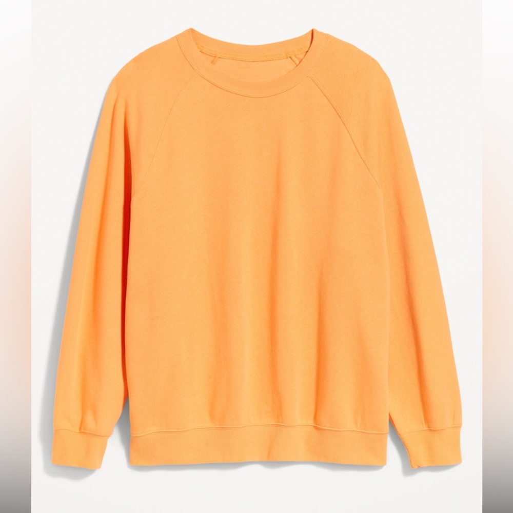 NWT Old Navy Oversized Vintage Tunic Sweatshirt for Women in Mango Sorbet, M